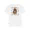 Organic Backprint T-Shirt, Filou CXVI. Flying Dollar - White