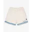 SS25 Shorts with Greek Pattern - Pearl white