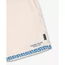 SS25 Shorts with Greek Pattern - Pearl white