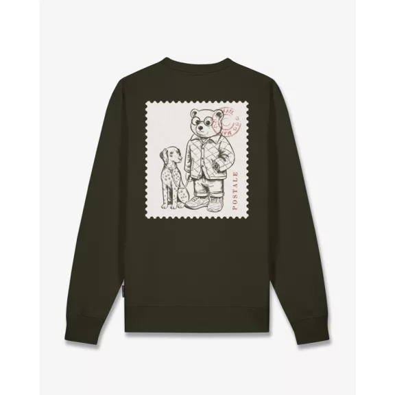 FW26 Backprint Pullover Filou 182 STAMP - Olive Green FW26 Backprint Pullover Filou 182 STAMP - Olive Green