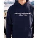 FW26 Oversized Backprint Hoodie CAR WITH SKIS - Oxford Blue