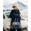 FW26 Oversized Backprint T-Shirt CAR WITH SKIS - Oxford Blue