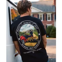   FW26 Oversized Backprint T-Shirt BARON IS BACK IN TOWN - Black