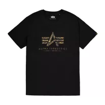 Basic Big Logo Effect Print T-Shirt - black