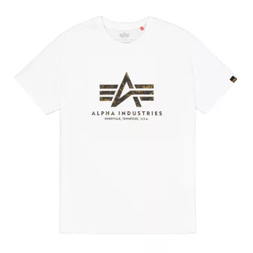 Basic Big Logo Effect Print T-Shirt - white