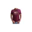 Basic T Foil Print - burgundy/gold