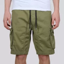 Cotton Twill Jogger Short - olive