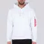 Basic Hoody ML Foil Print - white