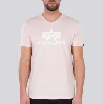 Basic V Neck T - pale peach