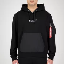 Nylon Pocket Hoody - black