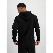 Nylon Pocket Hoody - black