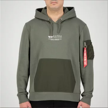 Nylon Pocket Hoody - dark olive