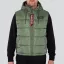 Hooded Puffer Vest FD - sage green