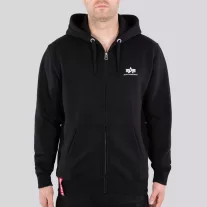 Basic Zip Hoody SL - black