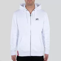 Basic Zip Hoody SL - white