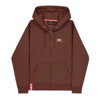Basic Zip Hoody SL - powder brown
