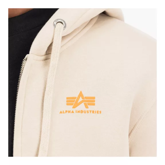 Basic Zip Hoodie SL - organic beige