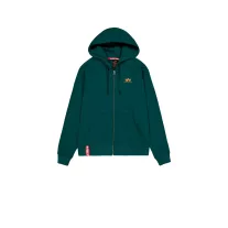 Basic Zip Hoody SL - force green