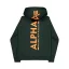 Back Print Zip Hoodie - dark petrol