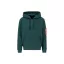 Back Print Zip Hoodie - force green
