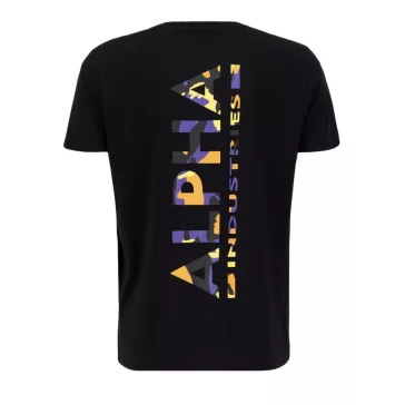 Backprint T Camo Print - black/orange