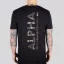Backprint T Camo Print - black/woodland