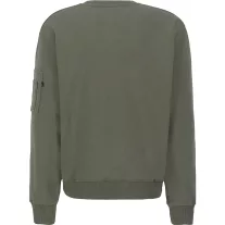 Embroidery Sweater - dark olive