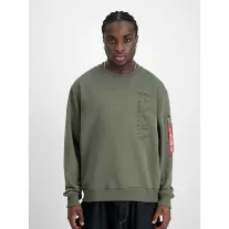 Embroidery Sweater - dark olive