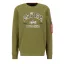 College Camo Sweater - moss green