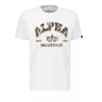 College Camo T - white