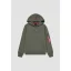 Camo Panel Hoodie - dark olive