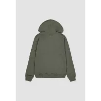 Camo Panel Hoodie - dark olive