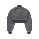 MA-1 Vintage Cropped Light Bomber Jacket Women - vingate grey