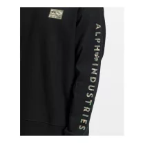Camo Sleeve Crewneck - black
