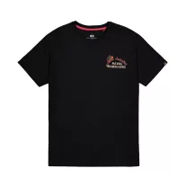 Naval Back Print T-Shirt - black