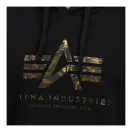 Basic Big Logo Effect Print Hoodie - black Basic Big Logo Effect Print Hoodie - black
