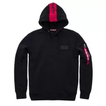 Red Stripe Hoody - black