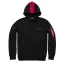 Red Stripe Hoody - black