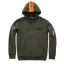 Red Stripe Hoody - dark green