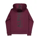 Back Print Hoodie - dark cherry