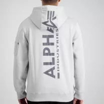 Back Print Hoody - pastel grey