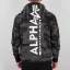 Back Print Hoody Camo - black camo