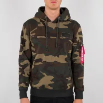Back Print Hoody Camo - woodcamo65