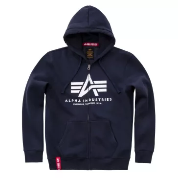 Basic Zip Hoody - replica blue