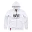 Basic Zip Hoody - white