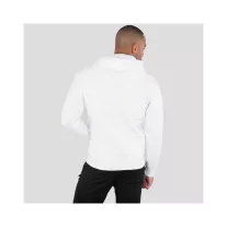 Basic Zip Hoody - white