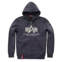 Basic Zip Hoody - greyblack