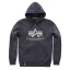 Basic Zip Hoody - greyblack