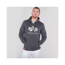 Basic Zip Hoody - greyblack