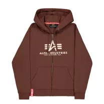 Basic Zip Hoody - powder brown